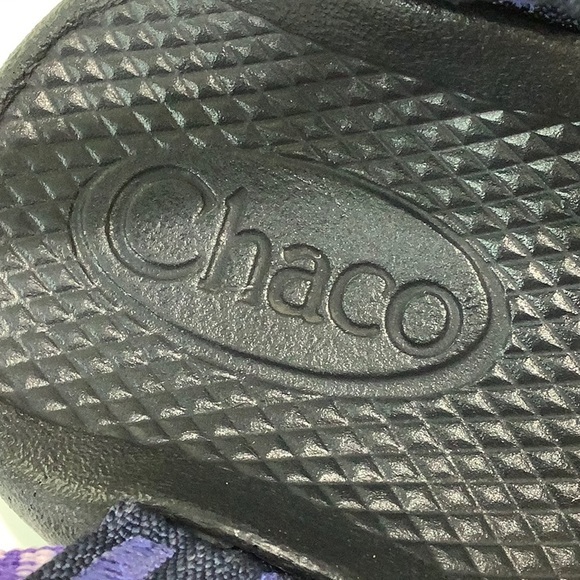 Chaco adjustable Adventure purple yellow hiking Sandals ZX2 size 2 EUC - Picture 7 of 15